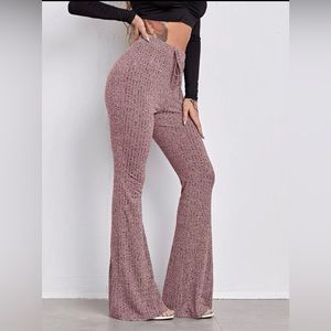 Brand new rib-knit flare pants